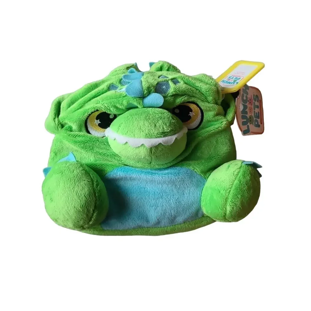NWT Lunch Pets Munchosaur Green Monster Plush Insulated Lunch‎ Box Bag